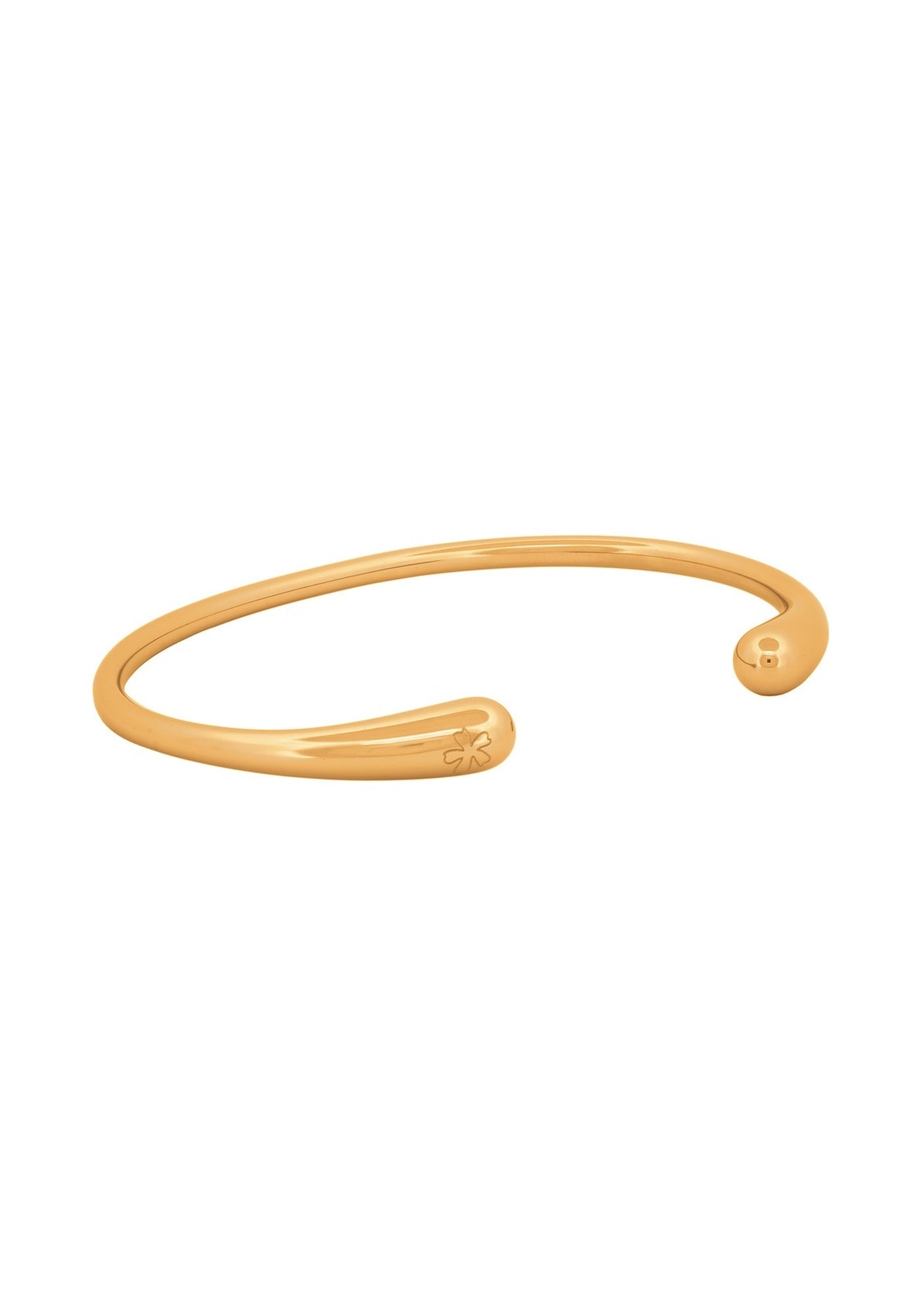 Minimal Bracelet in gold with soft flower mark