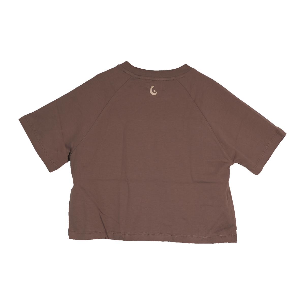 Daisy Oversized SS Tee in Mud, back view