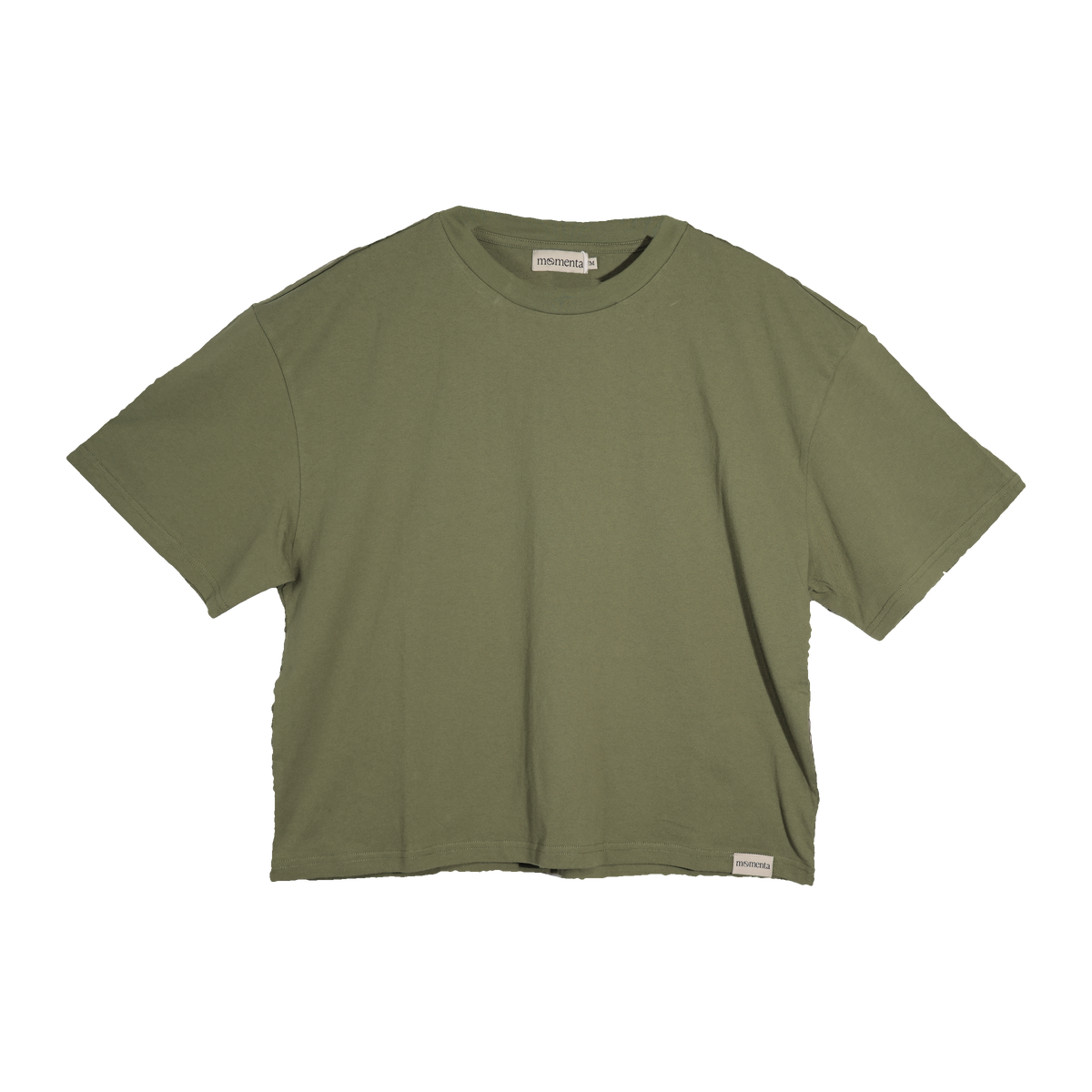 Caba Oversized SS Tee in Moss, front view