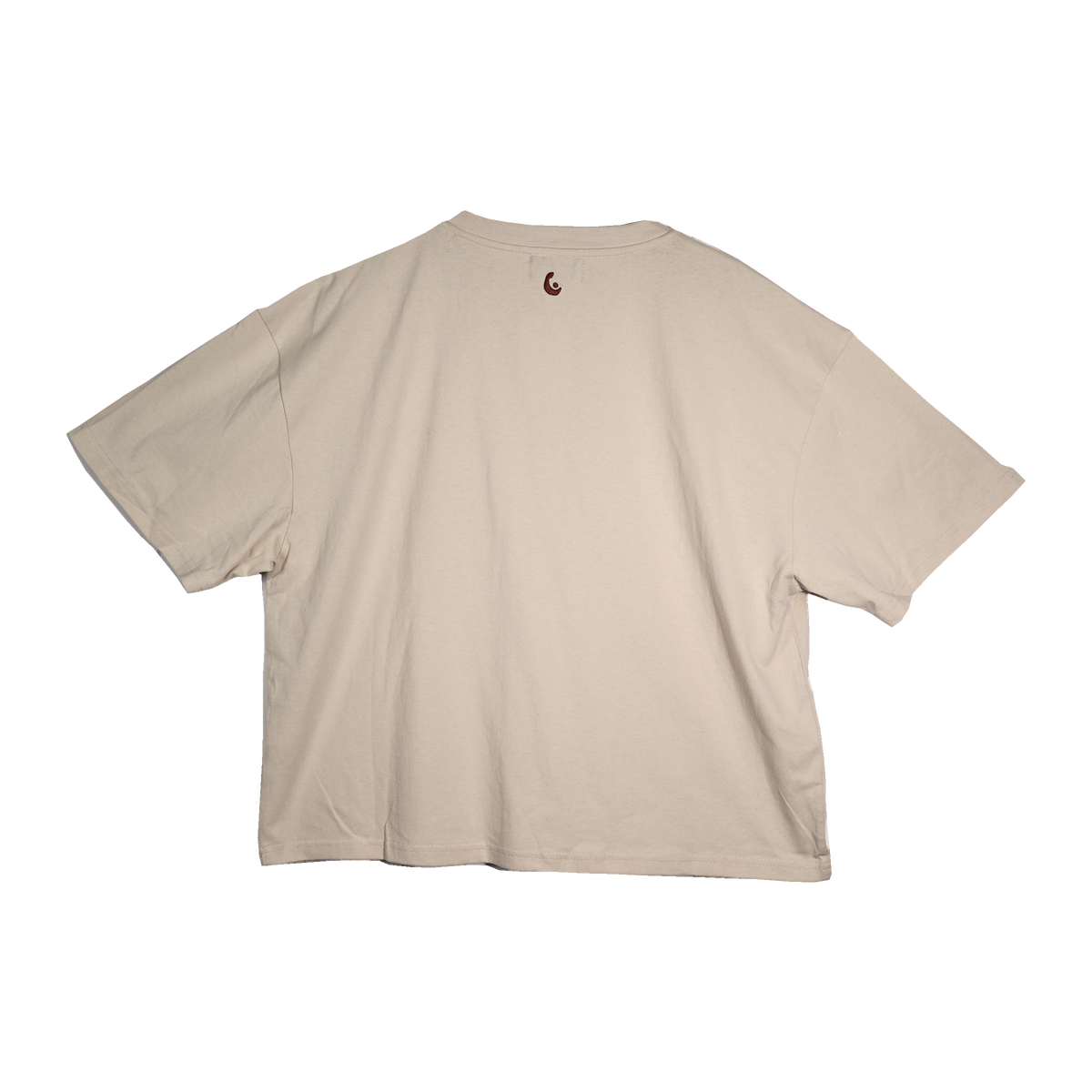 Caba Oversized SS Tee in Oat, back view
